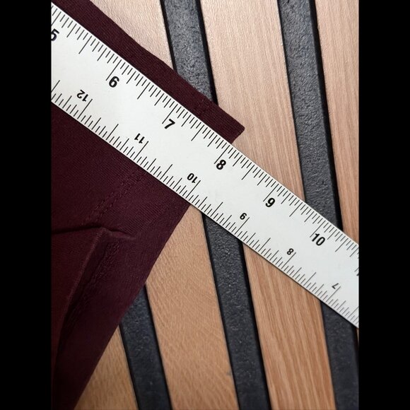 AllSaints T Shirt Large Mens Burgundy Tonic Crewneck Short Sleeve RamSkull Tee - Picture 5 of 7